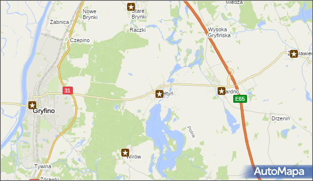 mapa Wełtyń, Wełtyń na mapie Targeo