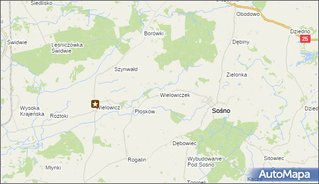 mapa Wielowiczek, Wielowiczek na mapie Targeo