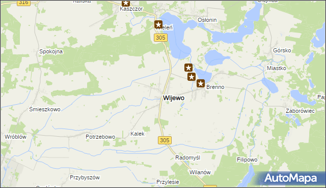 mapa Wijewo, Wijewo na mapie Targeo