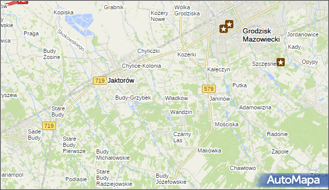 mapa Władków, Władków na mapie Targeo