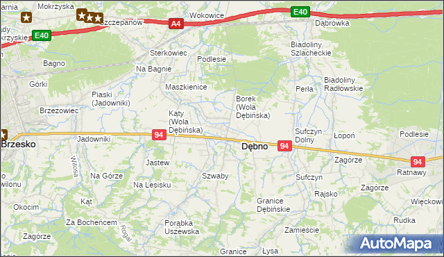 mapa Wola Dębińska, Wola Dębińska na mapie Targeo