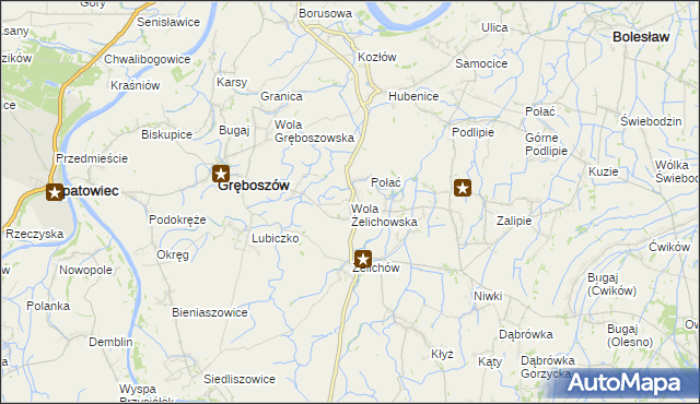 mapa Wola Żelichowska, Wola Żelichowska na mapie Targeo