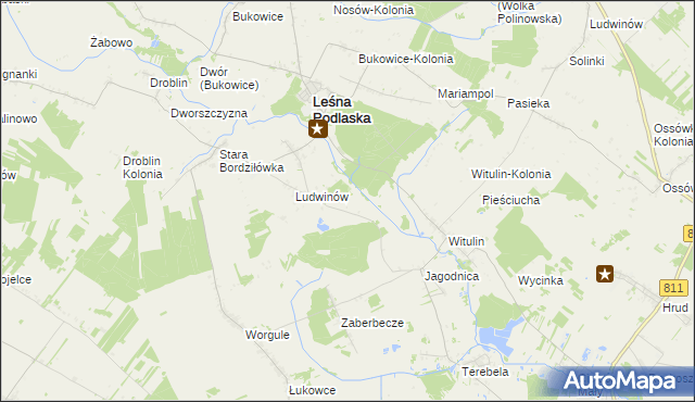 mapa Worgule Osada, Worgule Osada na mapie Targeo