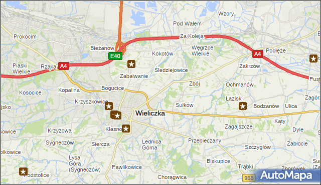 mapa Zabawa gmina Wieliczka, Zabawa gmina Wieliczka na mapie Targeo