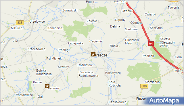 mapa Zarzecze powiat przeworski, Zarzecze powiat przeworski na mapie Targeo