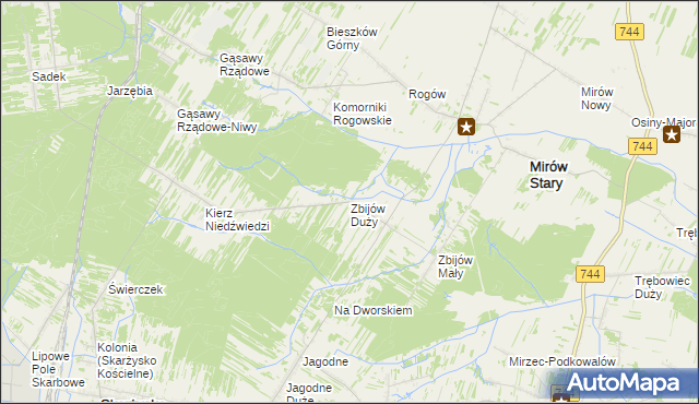mapa Zbijów Duży, Zbijów Duży na mapie Targeo