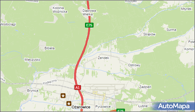 mapa Zendek, Zendek na mapie Targeo