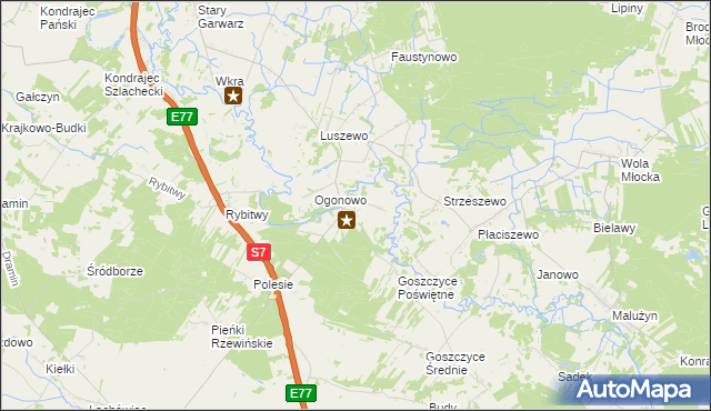 mapa Dziektarzewo, Dziektarzewo na mapie Targeo