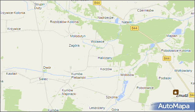 mapa Haliczany, Haliczany na mapie Targeo