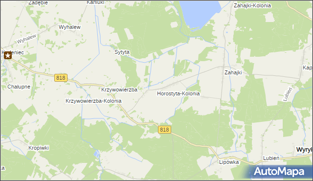 mapa Horostyta-Kolonia, Horostyta-Kolonia na mapie Targeo