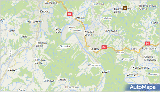 mapa Huzele, Huzele na mapie Targeo