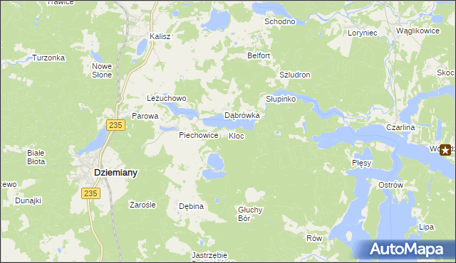 mapa Kloc, Kloc na mapie Targeo