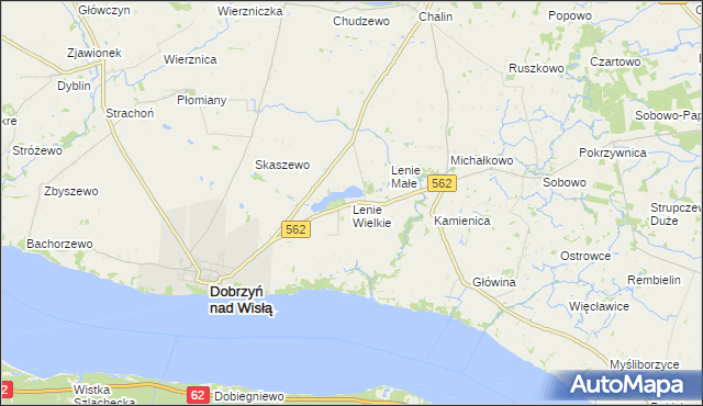 mapa Lenie Wielkie, Lenie Wielkie na mapie Targeo