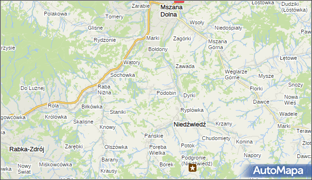 mapa Podobin, Podobin na mapie Targeo