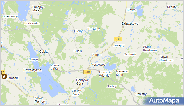 mapa Sobno, Sobno na mapie Targeo
