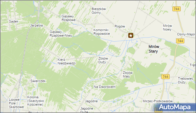 mapa Zbijów Duży, Zbijów Duży na mapie Targeo