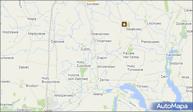 mapa Zrazim, Zrazim na mapie Targeo