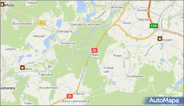 mapa Babi Dół, Babi Dół na mapie Targeo