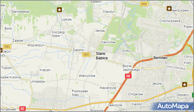 mapa Babice Nowe, Babice Nowe na mapie Targeo