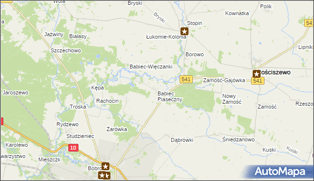 mapa Babiec Piaseczny, Babiec Piaseczny na mapie Targeo