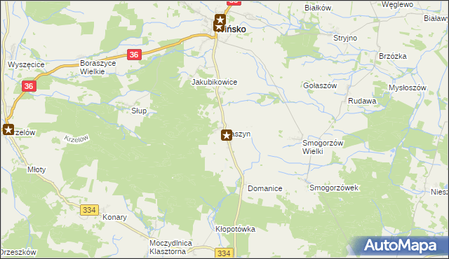 mapa Baszyn, Baszyn na mapie Targeo
