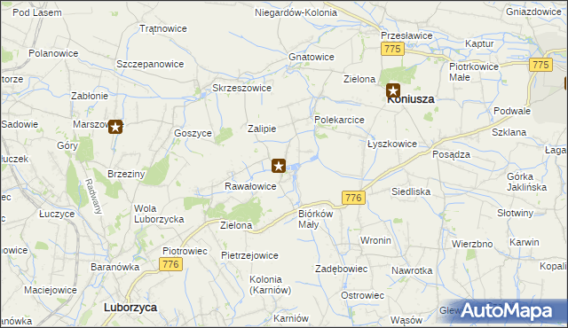 mapa Biórków Wielki, Biórków Wielki na mapie Targeo
