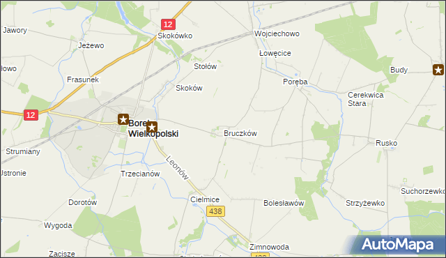 mapa Bruczków, Bruczków na mapie Targeo