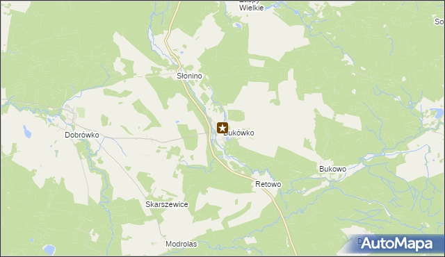 mapa Bukówko, Bukówko na mapie Targeo