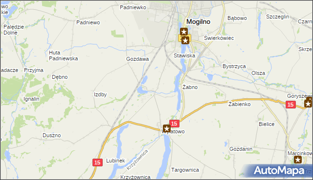 mapa Chabsko, Chabsko na mapie Targeo