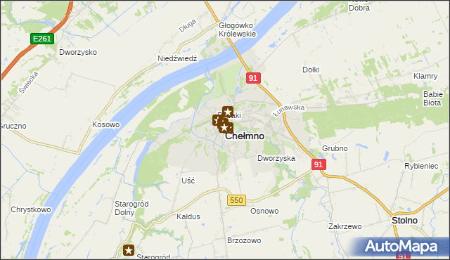 mapa Chełmno, Chełmno na mapie Targeo