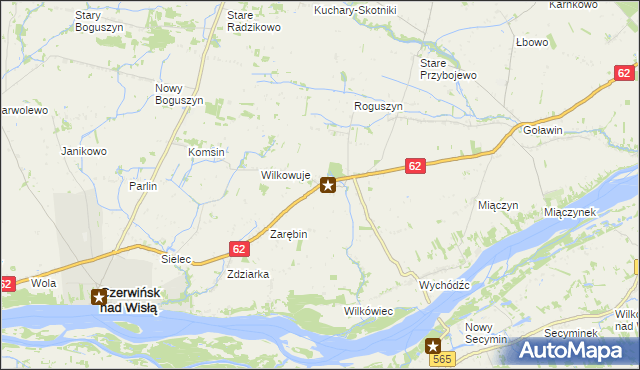 mapa Chociszewo gmina Czerwińsk nad Wisłą, Chociszewo gmina Czerwińsk nad Wisłą na mapie Targeo