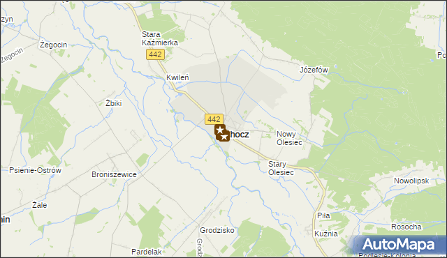 mapa Chocz, Chocz na mapie Targeo