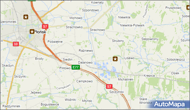 mapa Dalanówek, Dalanówek na mapie Targeo