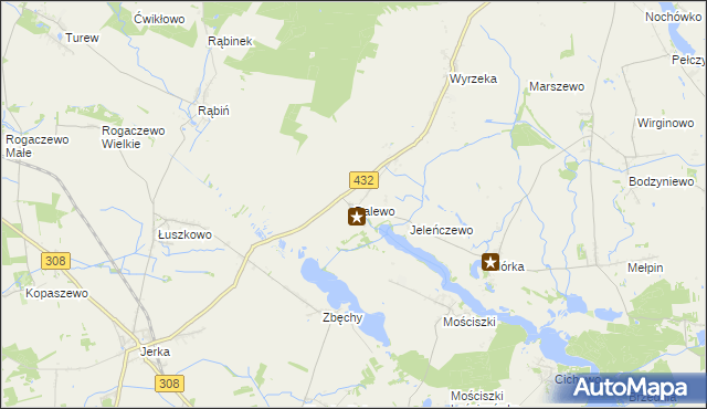 mapa Dalewo gmina Śrem, Dalewo gmina Śrem na mapie Targeo
