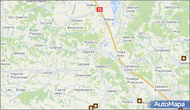 mapa Dęborzyn, Dęborzyn na mapie Targeo