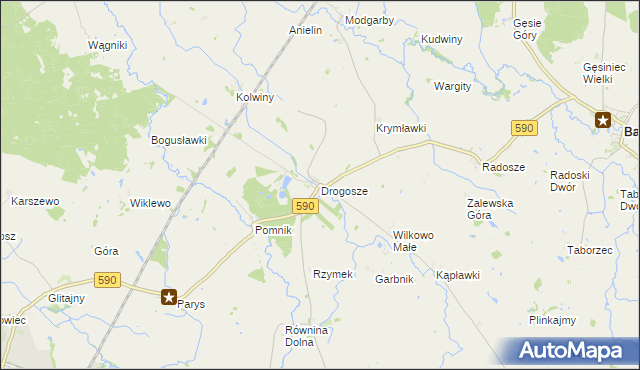 mapa Drogosze, Drogosze na mapie Targeo