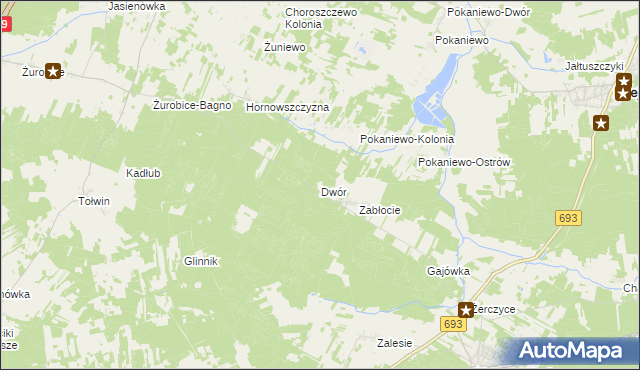 mapa Dwór gmina Nurzec-Stacja, Dwór gmina Nurzec-Stacja na mapie Targeo