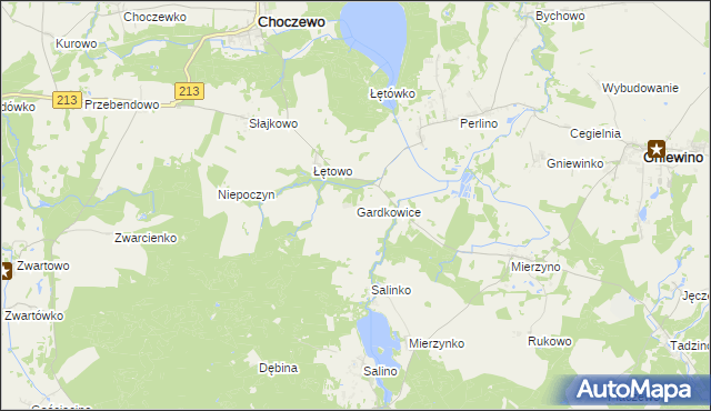 mapa Gardkowice, Gardkowice na mapie Targeo