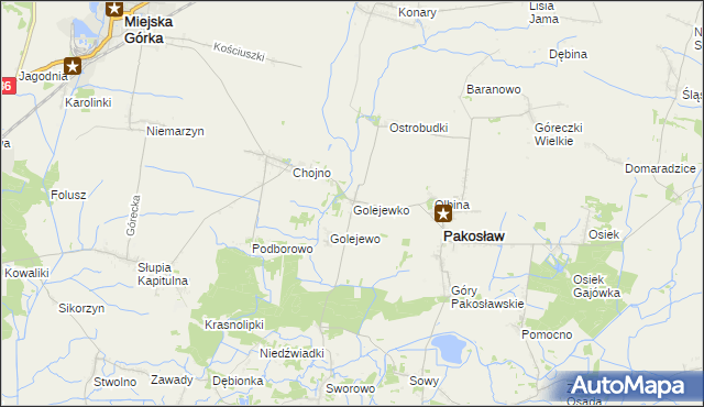 mapa Golejewko, Golejewko na mapie Targeo