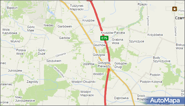mapa Gołygów, Gołygów na mapie Targeo