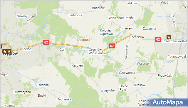 mapa Grochów Szlachecki, Grochów Szlachecki na mapie Targeo
