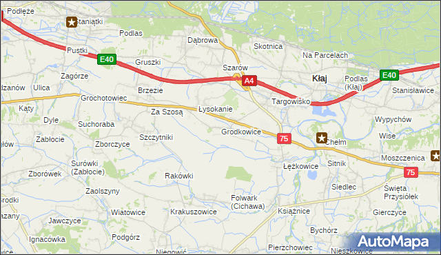 mapa Grodkowice, Grodkowice na mapie Targeo