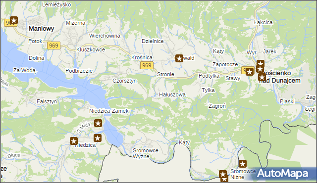 mapa Hałuszowa, Hałuszowa na mapie Targeo