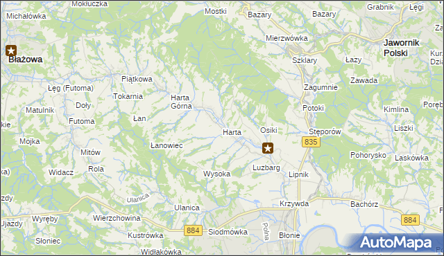 mapa Harta, Harta na mapie Targeo