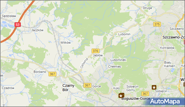mapa Jabłów, Jabłów na mapie Targeo