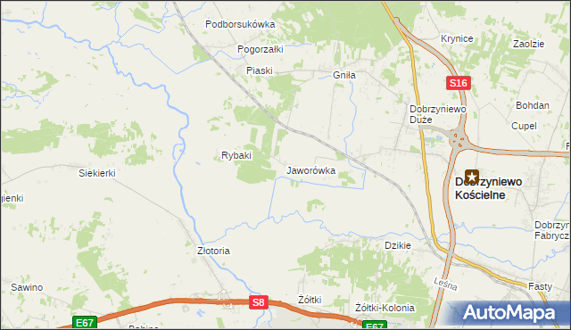 mapa Jaworówka, Jaworówka na mapie Targeo