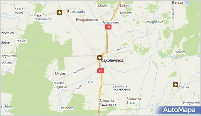 mapa Kąkolewnica, Kąkolewnica na mapie Targeo