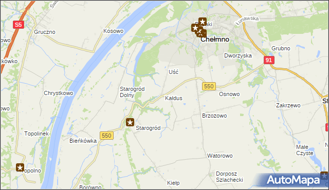 mapa Kałdus, Kałdus na mapie Targeo