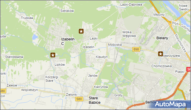 mapa Klaudyn, Klaudyn na mapie Targeo