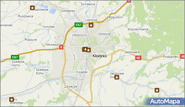 mapa Kłodzka, Kłodzko na mapie Targeo